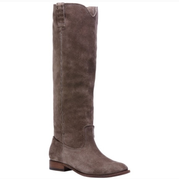 Frye Shoes - Frye "Cara" Tall Knee High Suede Boots Grey Elephant | Women's Size 7B
